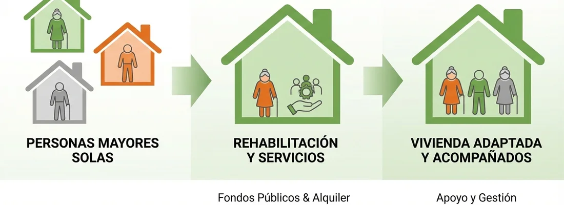 PROAGING - Nueva política pública para el reto habitacional de la dependencia y el mercado de alquiler a través de la Cooperativa Vecinal de Personas Mayores